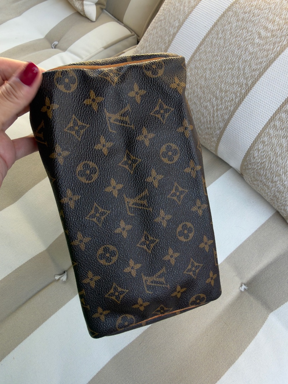 Louis Vuitton Speedy 25 Monogram Canvas Lock Key Dust Bag Insert Organizer AUTH! - Picture 11 of 16